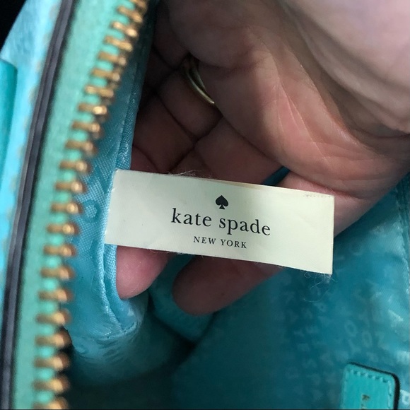 Kate Spade New York teal color shoulder purse - Picture 6 of 7